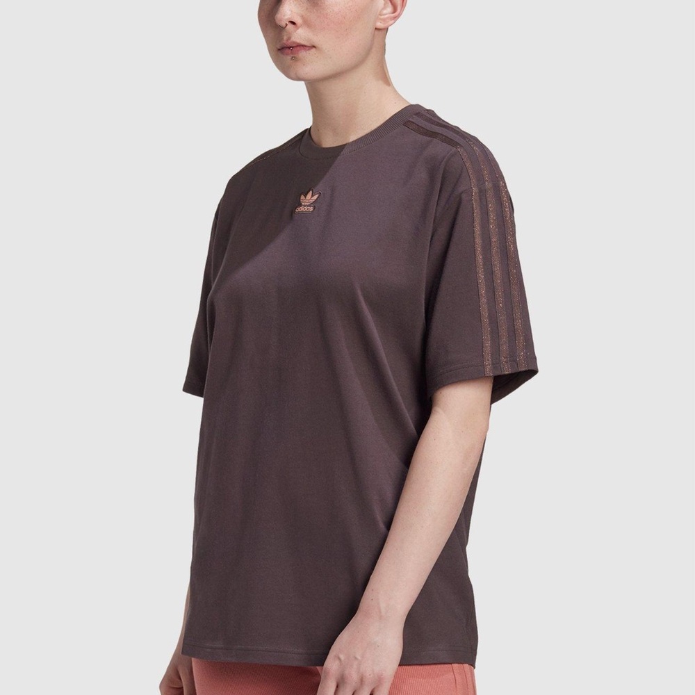 Adidas Boyfriend Brown T-Shirt - Size M